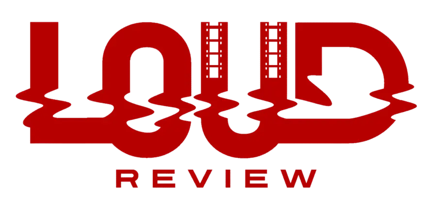 A red and black logo for the movie,